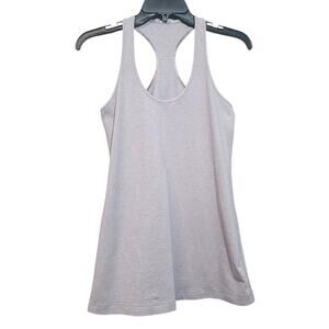 Lululemon Cool Racerback Reversible Heathered Lavender Grey 4 EUC